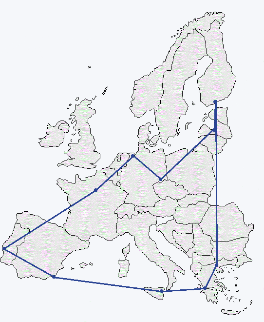 Map of Arrival cities