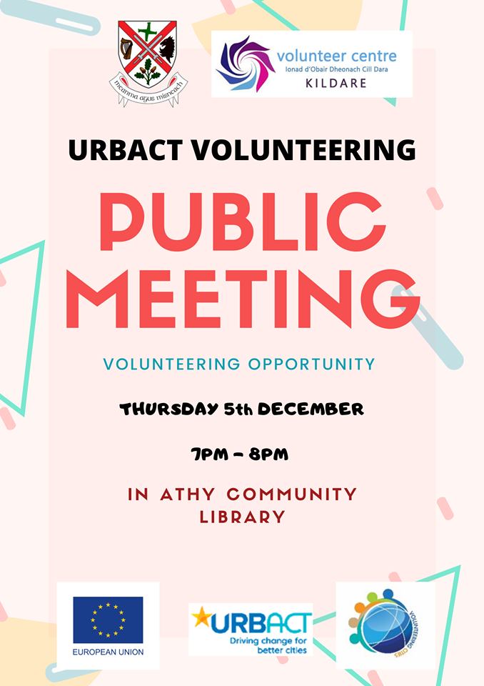 Volunteering Cities, volunteerism, good practice, public meeting, Athy