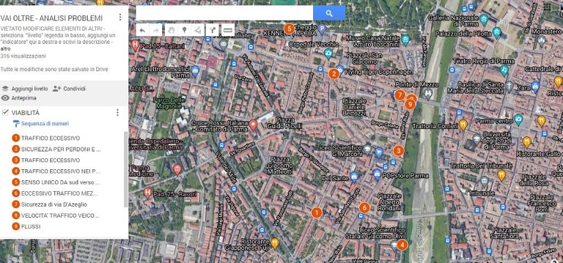 Parma online mapping tool