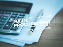 Public Procurement during and post COVID-19 photo with calculator