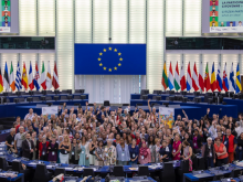Participants at the heart of European democracy at EU Parliament in Strasbourg