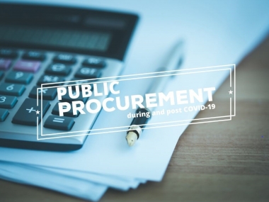 Public Procurement during and post COVID-19 photo with calculator