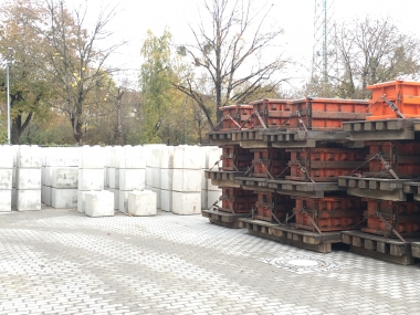 Production of recycled concrete at the Bayernkaserne, Munich