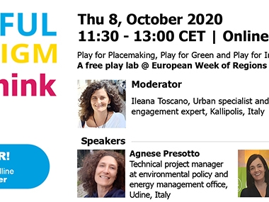 Play lab "Playful Paradigm to re-think cities" EURegionsWeek 2020