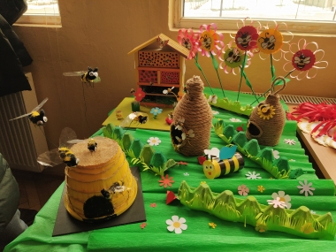 Bee related art work created by children