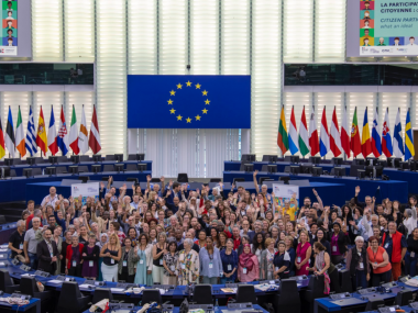 Participants at the heart of European democracy at EU Parliament in Strasbourg