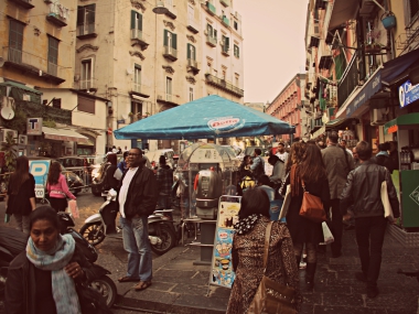 Naples Montesanto area - a typical narrow street 
